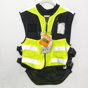 5.11 Tactical High Visibility Motorcycle Riding Vest Fluorescent Yellow Reflect
